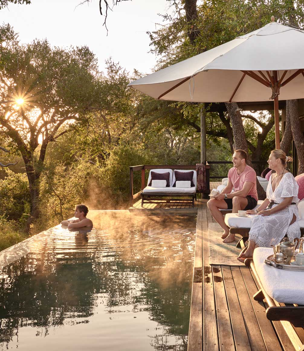 Infinity pool at a safari lodge